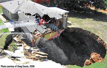 Sinkholes on Sinkhole That Quickly Opened Up In Florida Apparently Eating A