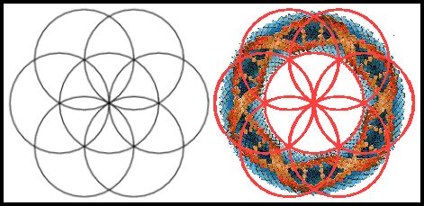 Seed of Life compared to the 2002 Crooked Soley crop circle formation