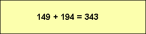 149 + 194 = 343